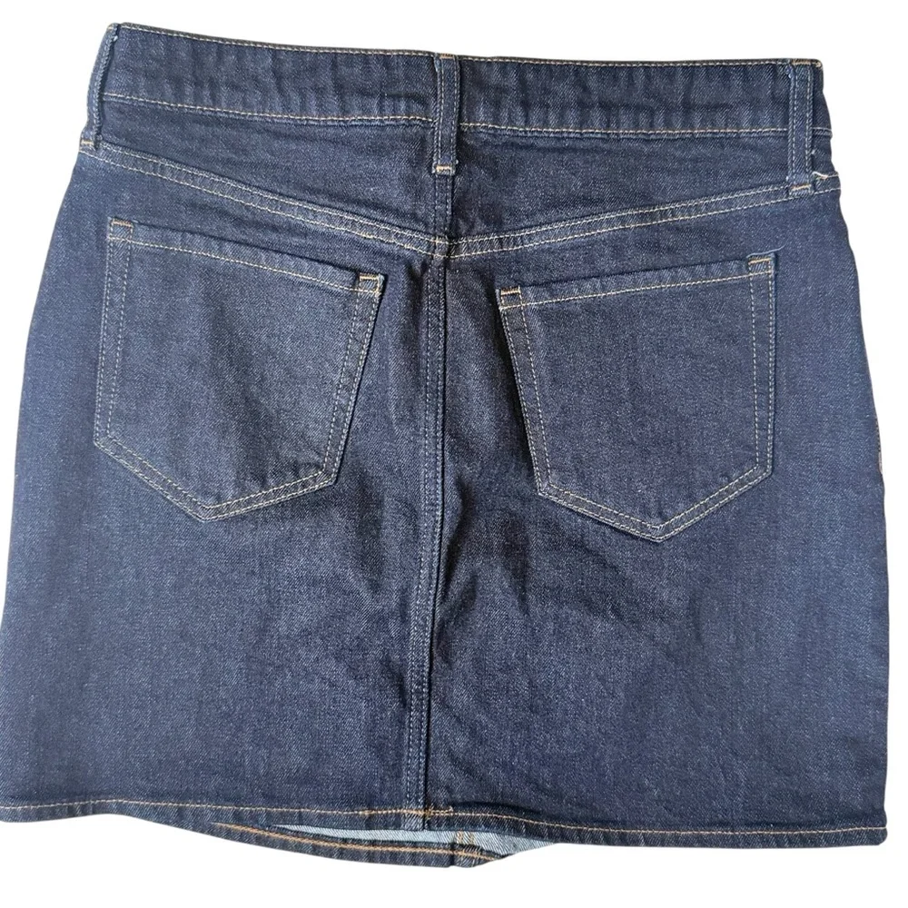 Old Navy Dark Blue A-Line Denim Skirt Size 8 - Picture 5 of 7
